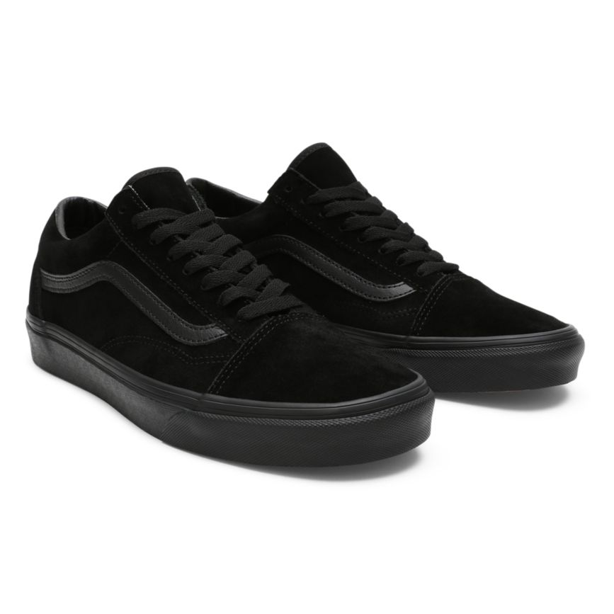 Vans Suede Old Skool Dam Svarta/Svarta - Vans Låga Skor Billigt (PLBRA0427)